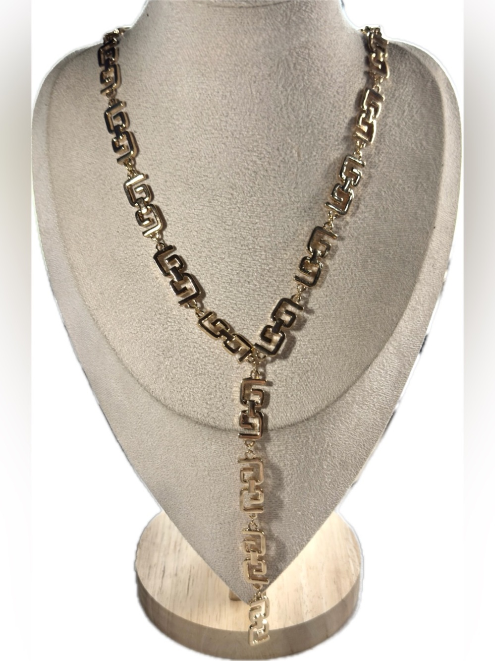 Gold Link Drop Necklace - Women's Fashion Jewelry